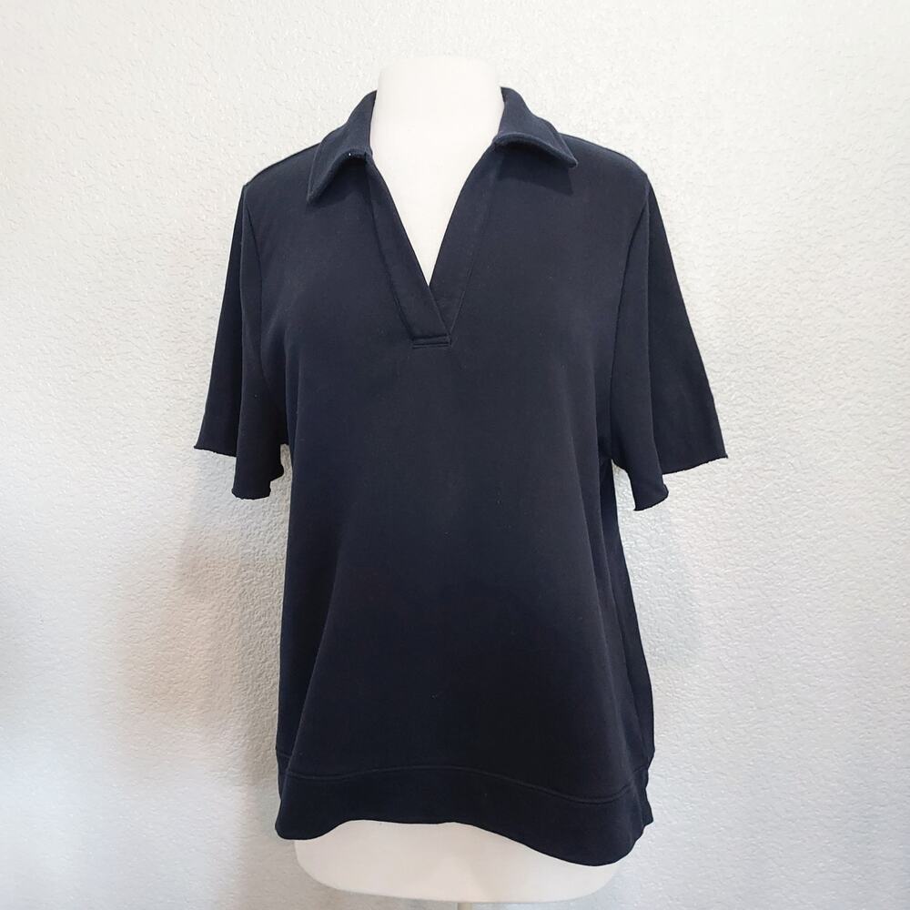 Talbots Navy Blue Casual Short Sleeve Polo Size XL